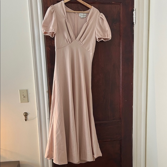 Sachin + Babi Blush Maxi Dress with Puff Sleeves - Picture 1 of 7